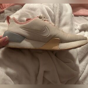 Nike Women's Beige and Light Pink Sneakers